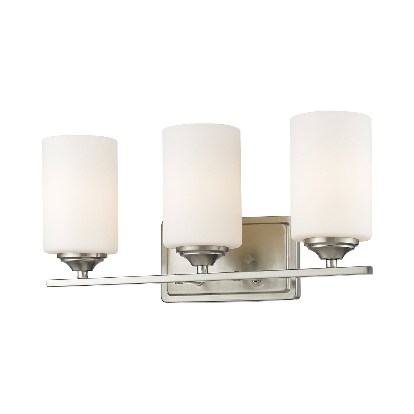 Bordeaux Bath Vanity Light in Brushed Nickel (3-Light).