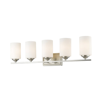 Bordeaux Bath Vanity Light in Brushed Nickel (5-Light).