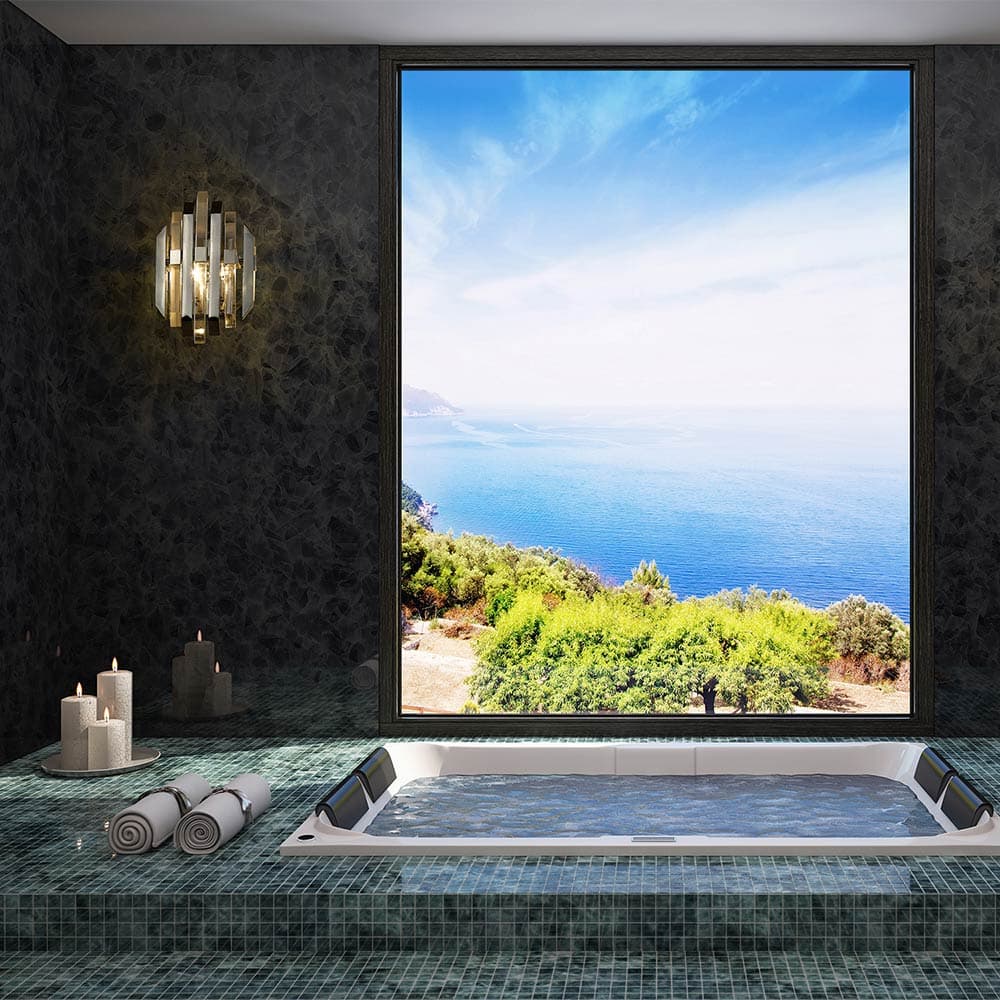 Bova Wall Light in bathroom.