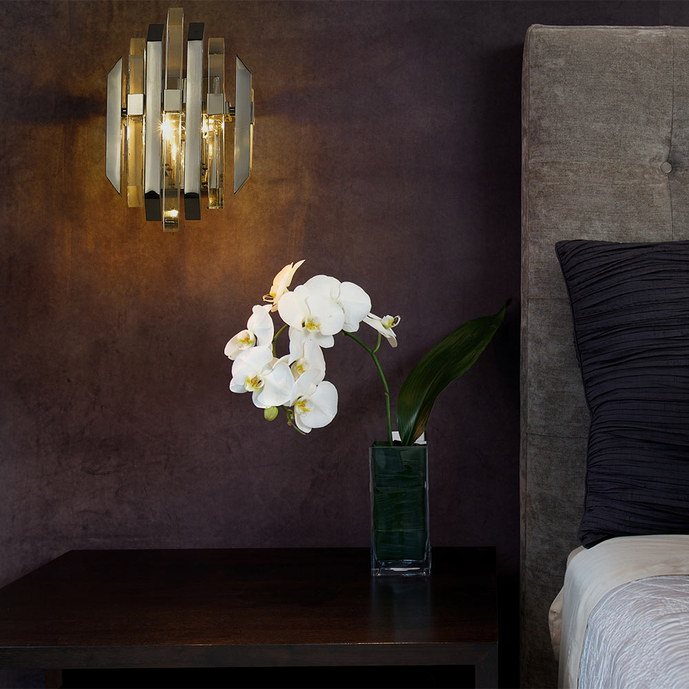 Bova Wall Light in bedroom.