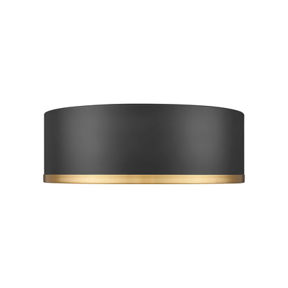 Bradley LED Flush Mount Ceiling Light in Matte Black (12.25-Inch).