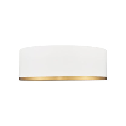 Bradley LED Flush Mount Ceiling Light in Matte White (12.25-Inch).