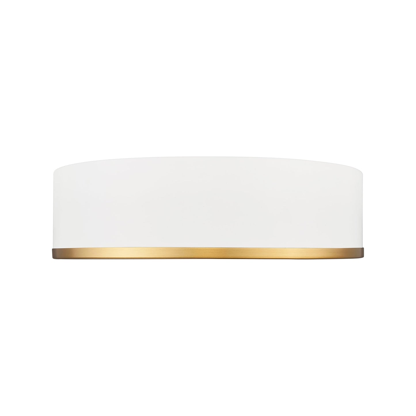 Bradley LED Flush Mount Ceiling Light in Matte White (16-Inch).