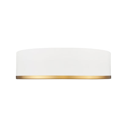 Bradley LED Flush Mount Ceiling Light in Matte White (16-Inch).