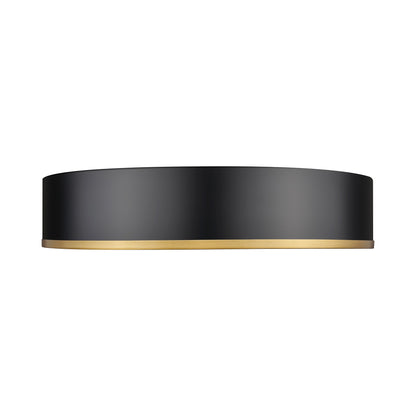 Bradley LED Flush Mount Ceiling Light in Matte Black (20.25-Inch).