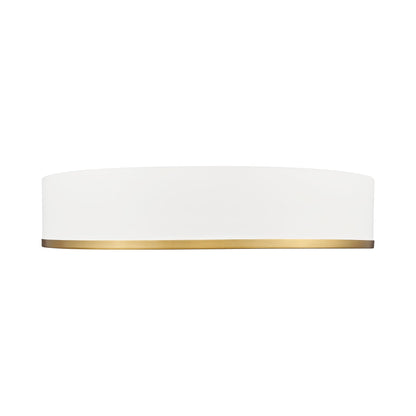 Bradley LED Flush Mount Ceiling Light in Matte White (20.25-Inch).