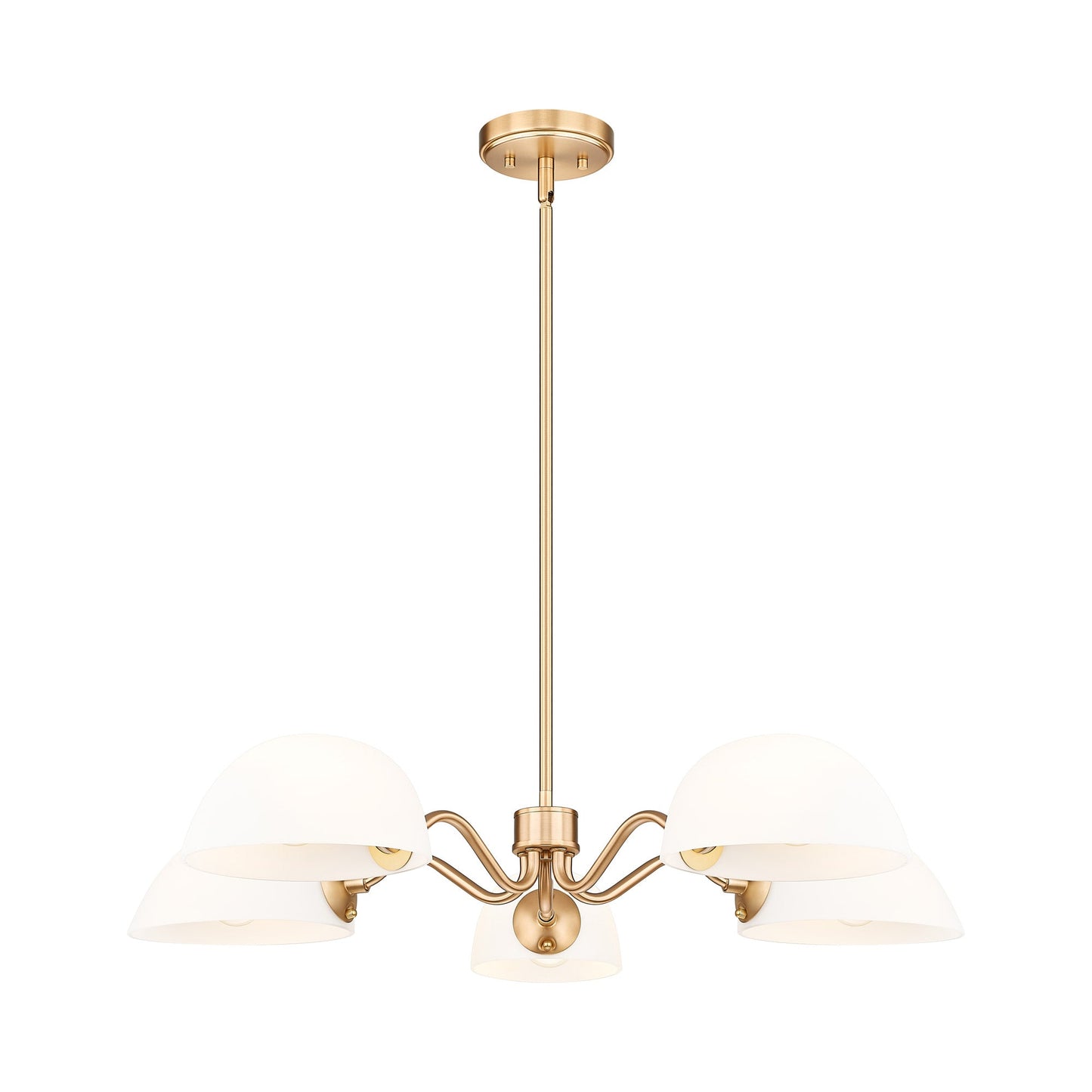 Breton Chandelier in Modern Gold (5-Light).