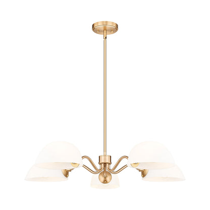 Breton Chandelier in Modern Gold (5-Light).