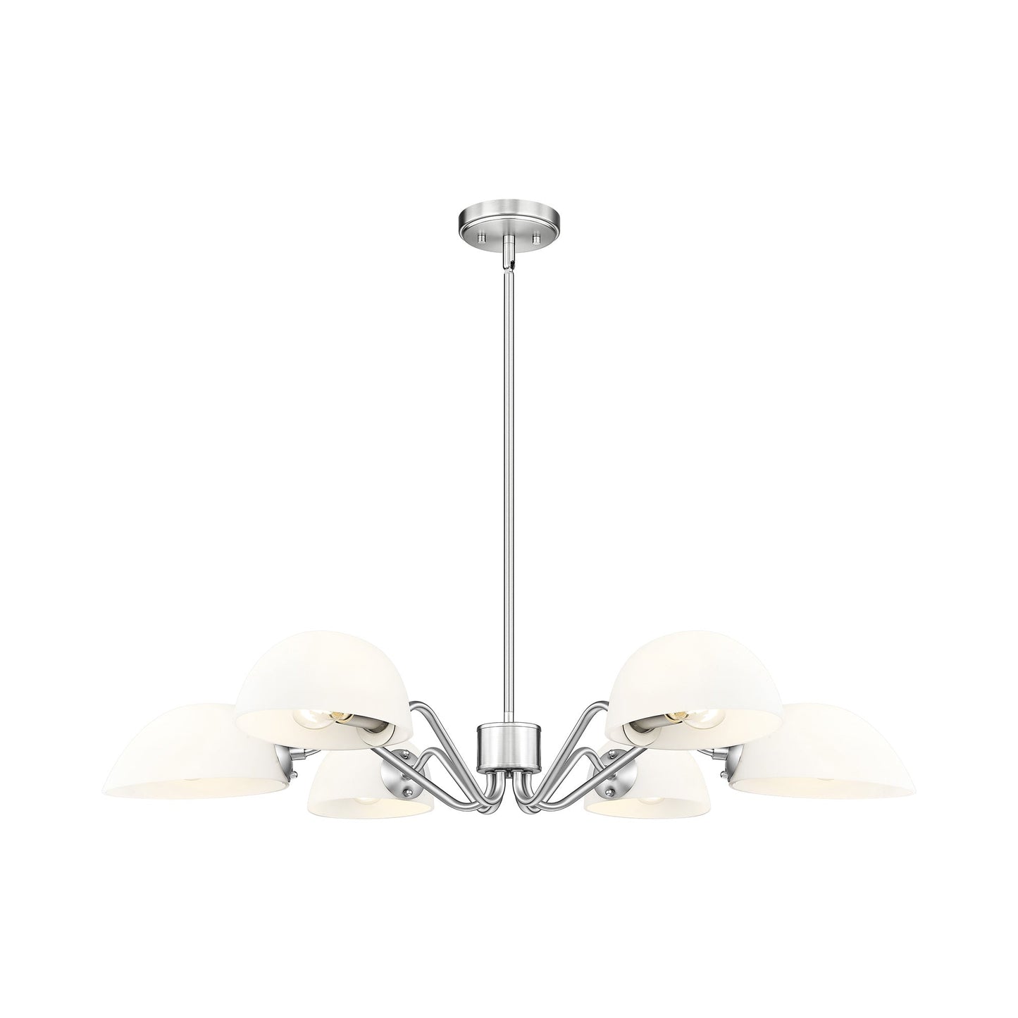 Breton Chandelier in Brushed Nickel (6-Light).