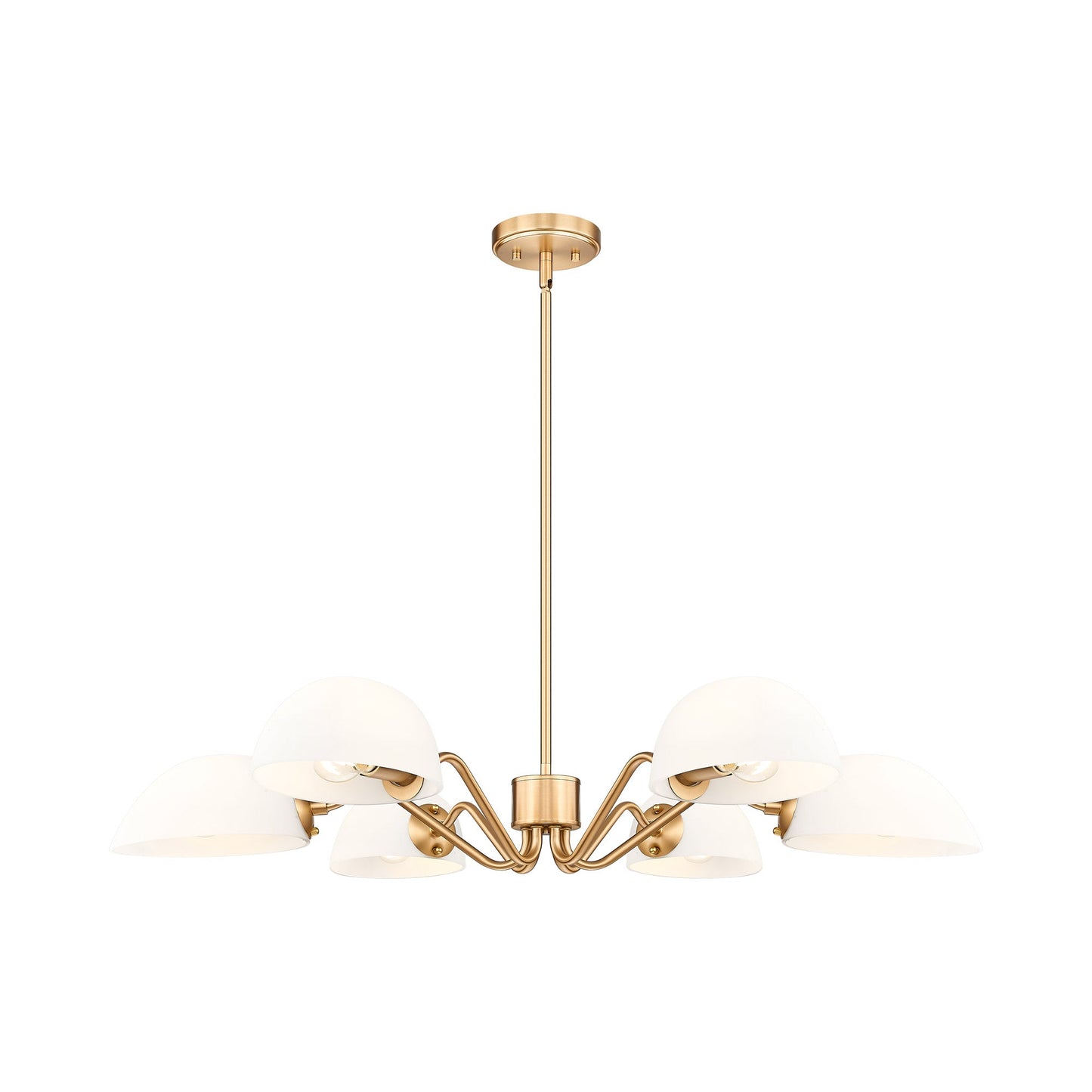 Breton Chandelier in Modern Gold (6-Light).