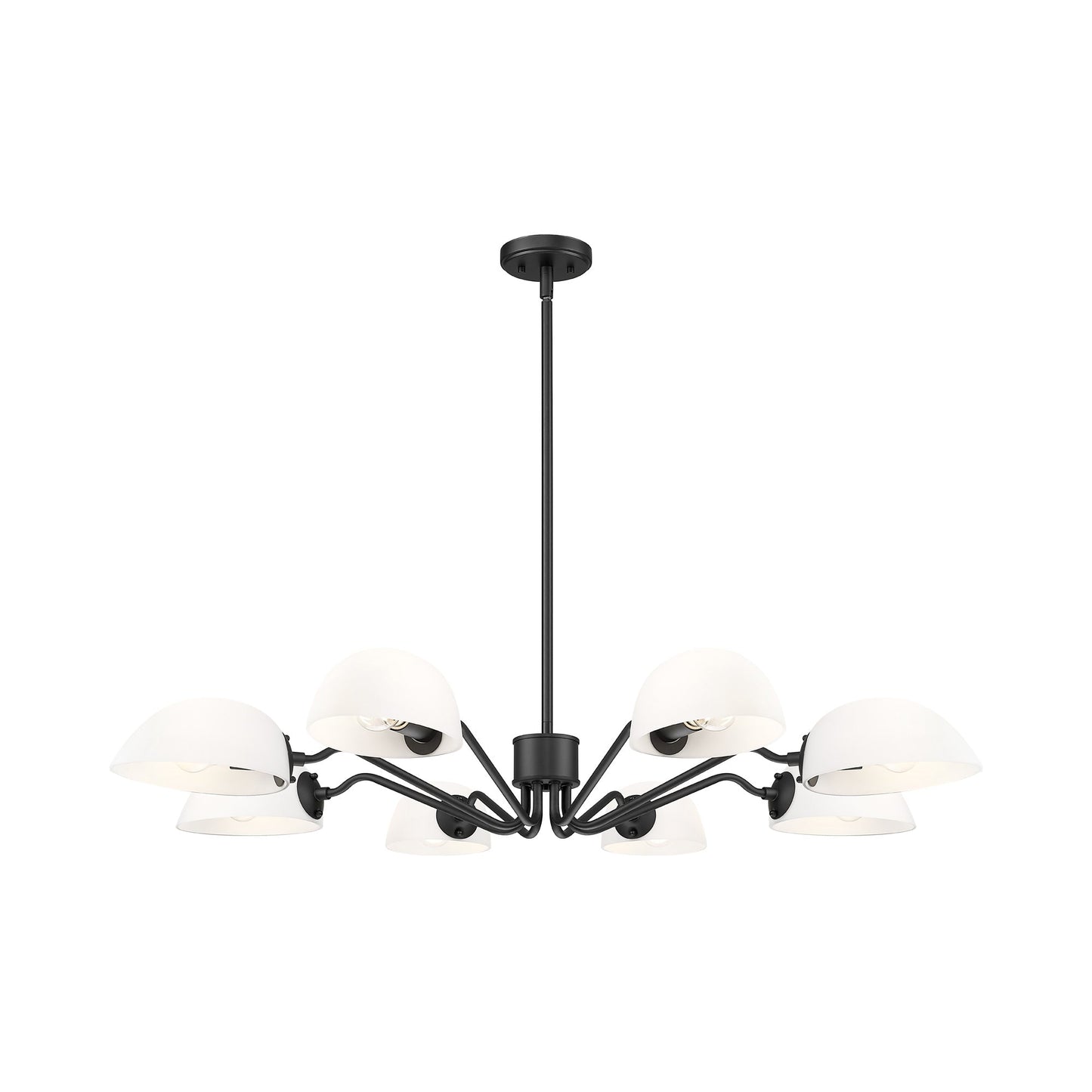 Breton Chandelier in Matte Black (8-Light).