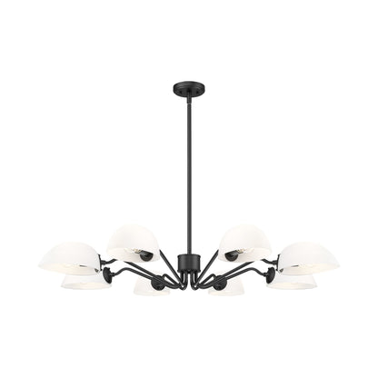 Breton Chandelier in Matte Black (8-Light).