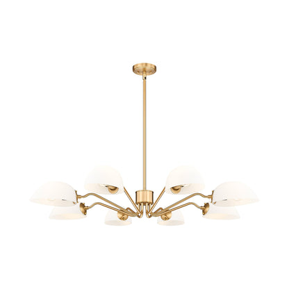 Breton Chandelier in Modern Gold (8-Light).
