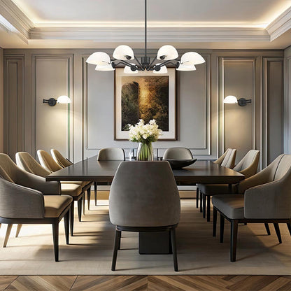 Breton Chandelier in dining room.