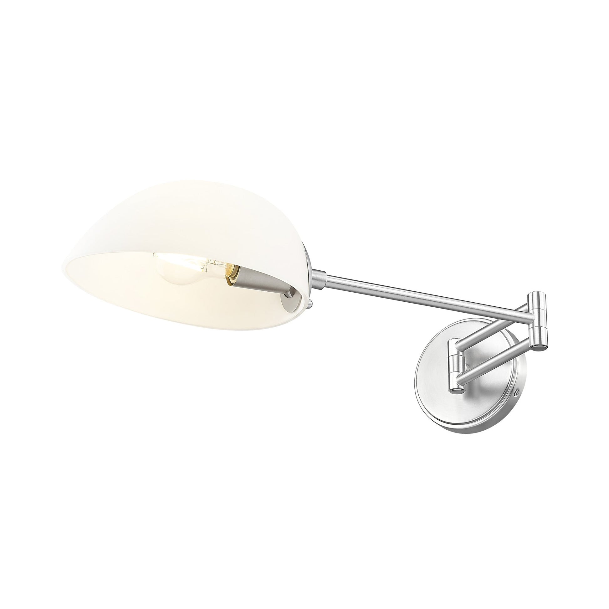 Breton Wall Light in Brushed Nickel.
