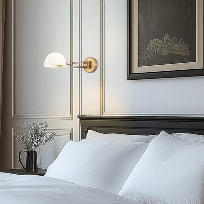 Breton Wall Light in bedroom.