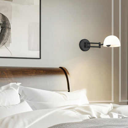 Breton Wall Light in bedroom.