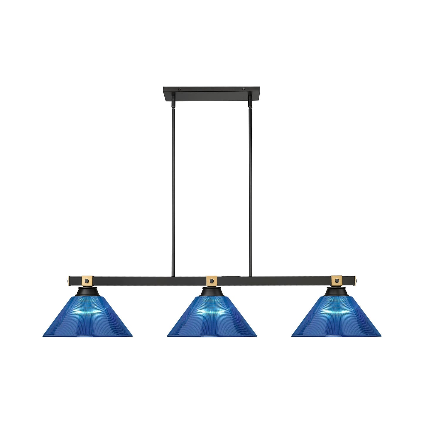 Bronte Cone Billiard Pendant Light in Dark Blue.