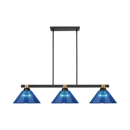 Bronte Cone Billiard Pendant Light in Dark Blue.