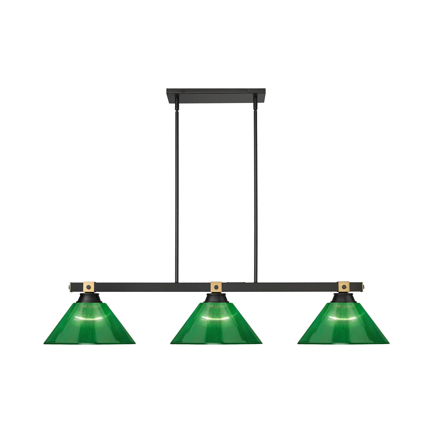 Bronte Cone Billiard Pendant Light in Green.