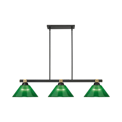 Bronte Cone Billiard Pendant Light in Green.