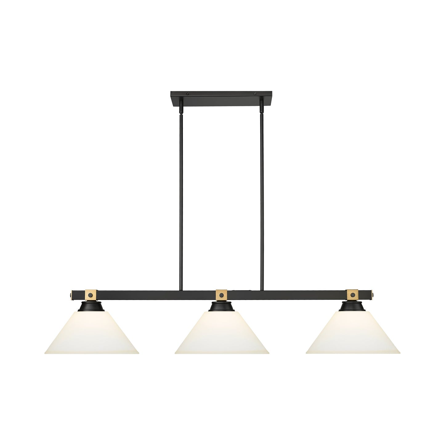 Bronte Cone Billiard Pendant Light in Matte Opal.