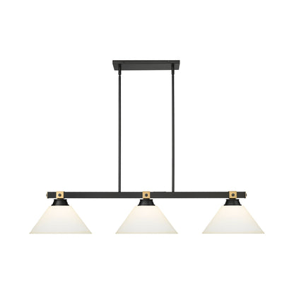 Bronte Cone Billiard Pendant Light in Matte Opal.