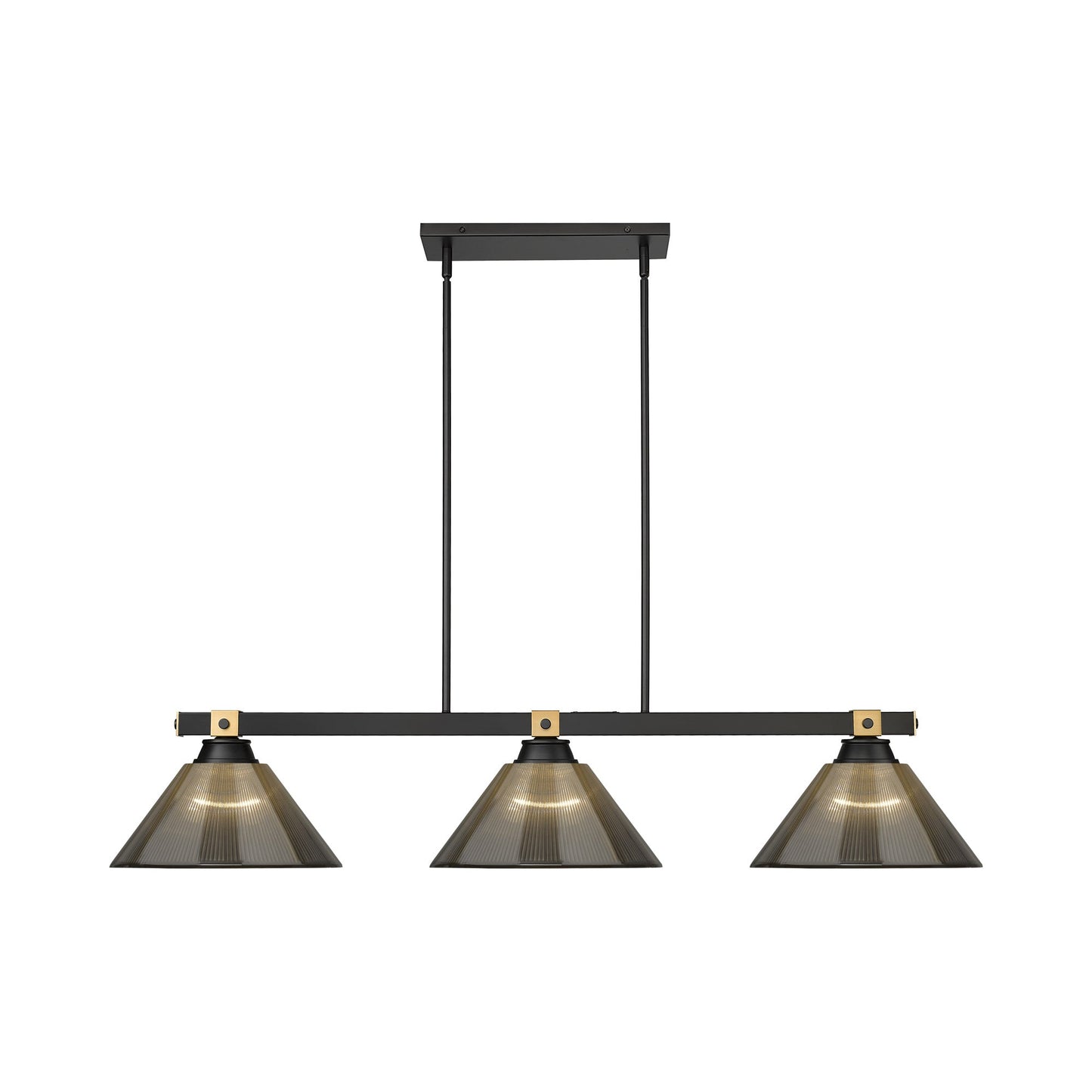 Bronte Cone Billiard Pendant Light in Smoke.