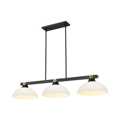 Bronte Dome Billiard Pendant Light in Matte Opal (8.25-Inch).