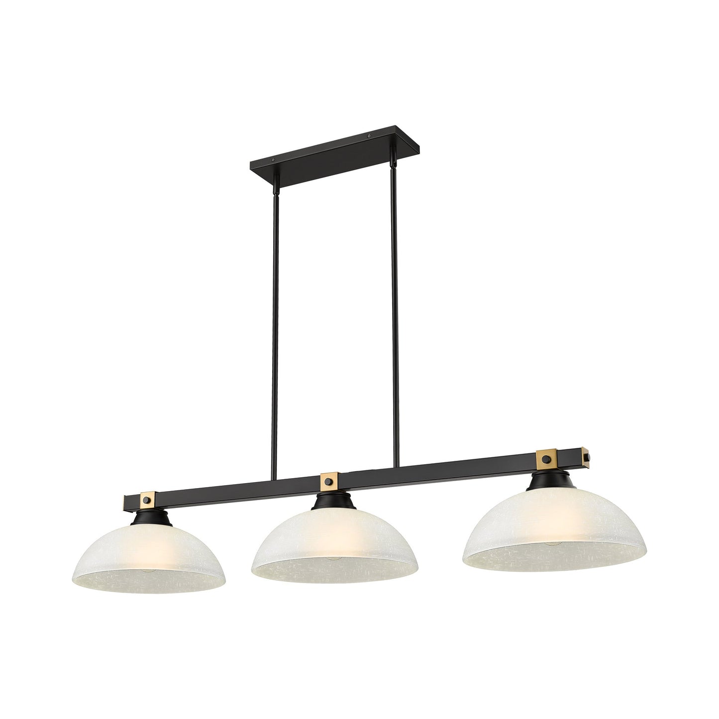Bronte Dome Billiard Pendant Light in White Linen (8.25-Inch).