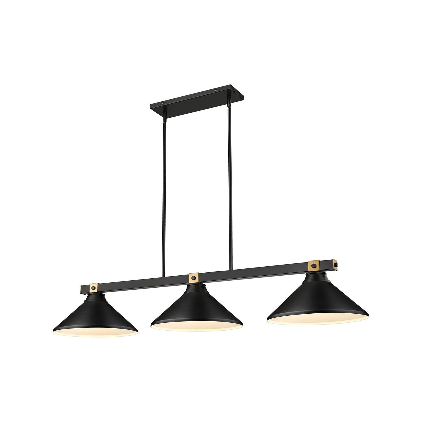 Bronte MB Billiard Pendant Light in Matte Black (52.75-Inch).