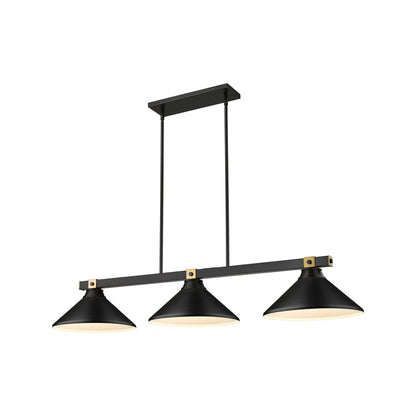 Bronte MB Billiard Pendant Light in Matte Black (52.75-Inch).