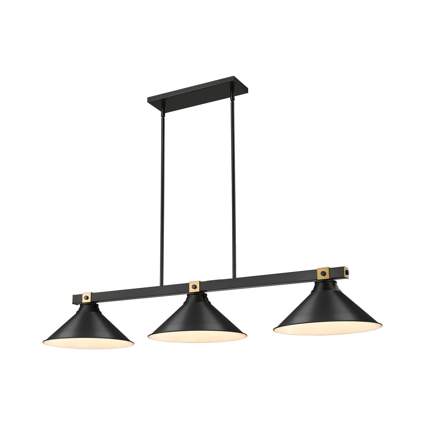 Bronte MB Billiard Pendant Light in Matte Black (54-Inch).