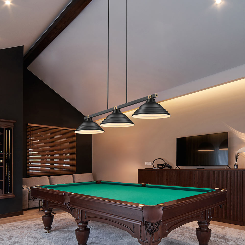 Bronte RB Billiard Pendant Light in game room.