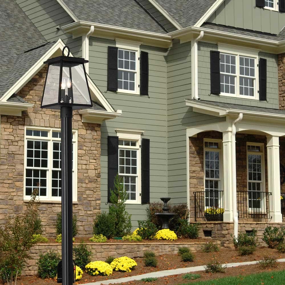Broughton 519P Outdoor Post Light in Outside Area.