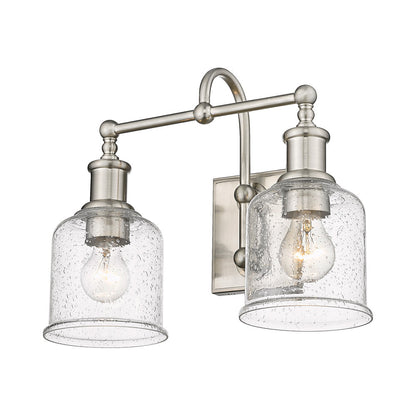 Bryant Bath Vanity Light in Brushed Nickel/Clear Seedy (2-Light).