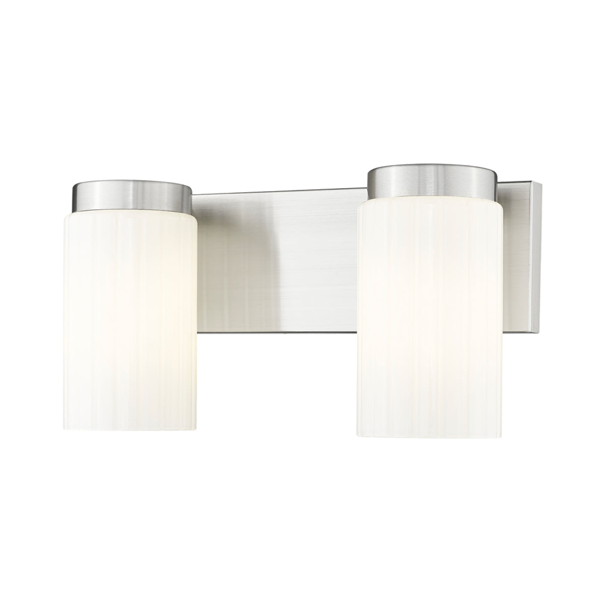 Burk Bath Vanity Light in Brushed Nickel (2-Light).