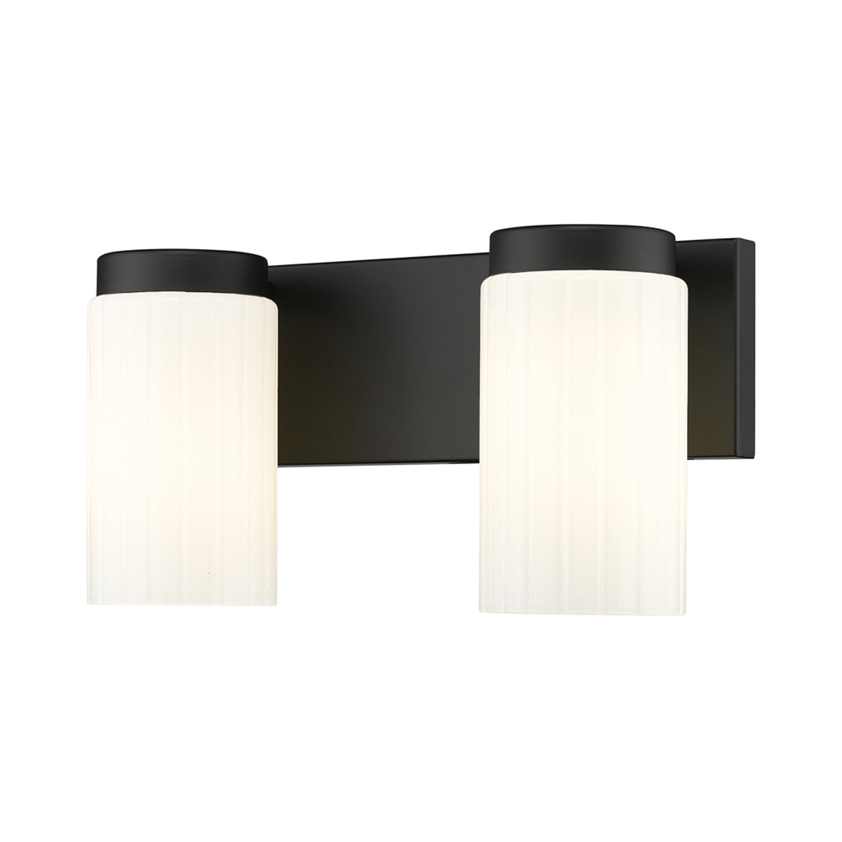 Burk Bath Vanity Light in Matte Black (2-Light).
