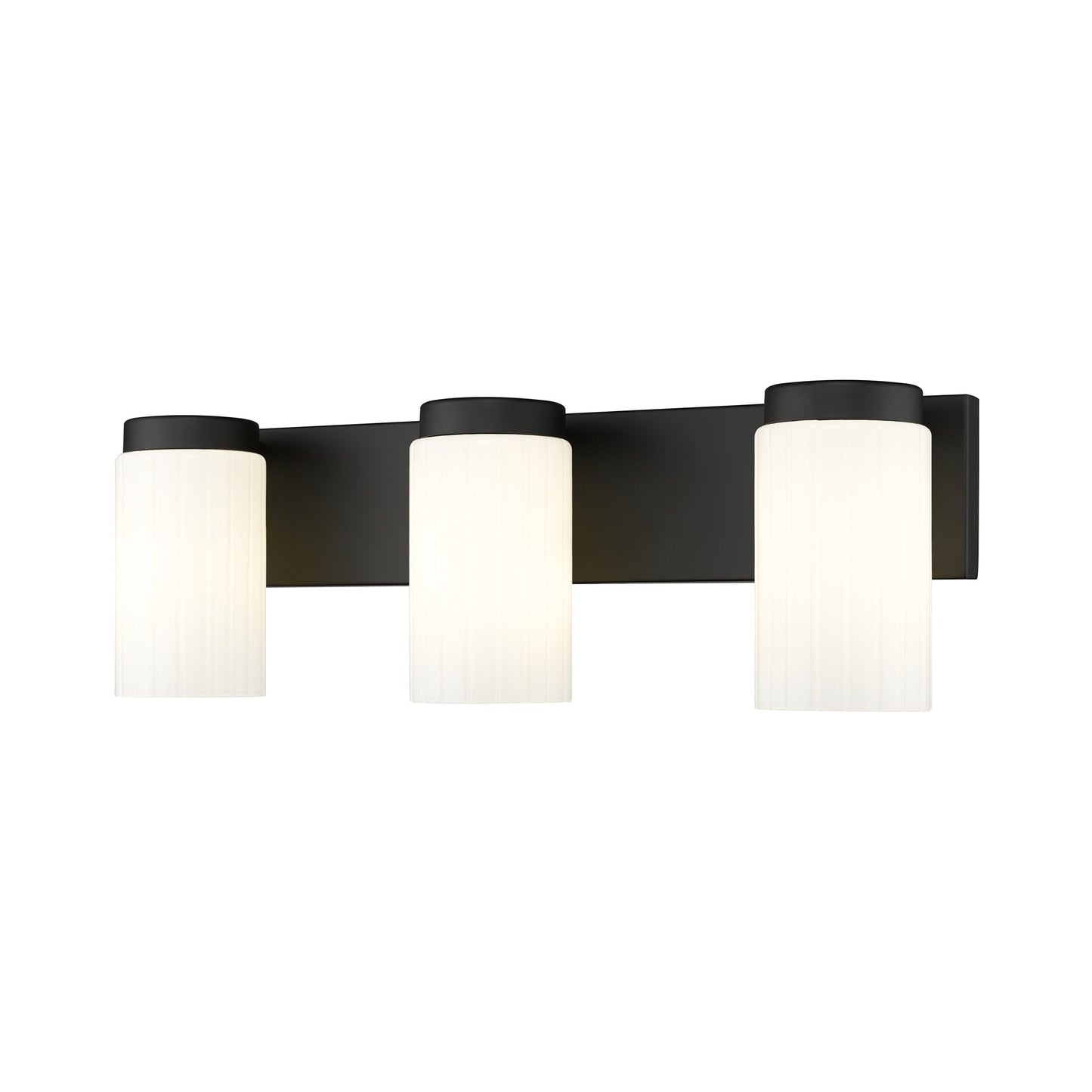Burk Bath Vanity Light in Matte Black (3-Light).