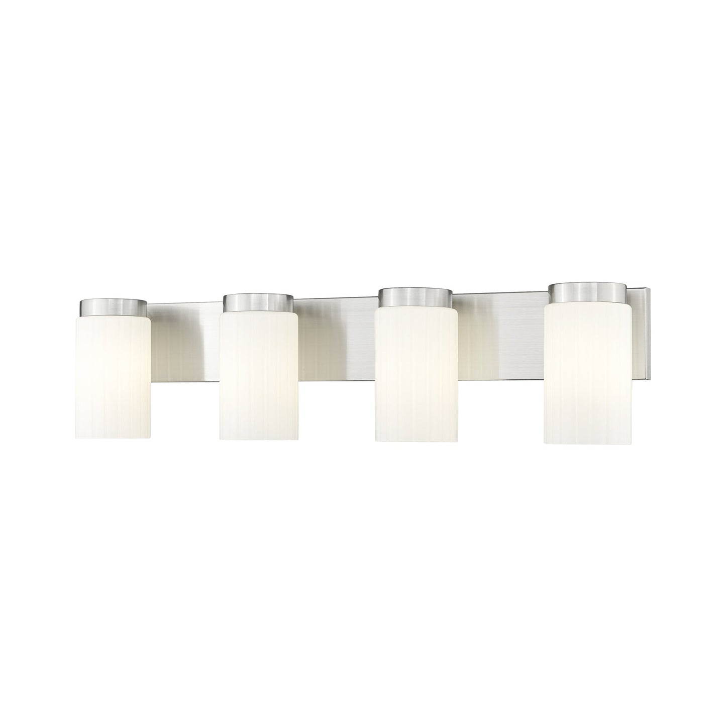 Burk Bath Vanity Light in Brushed Nickel (4-Light).