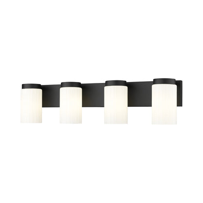 Burk Bath Vanity Light in Matte Black (4-Light).