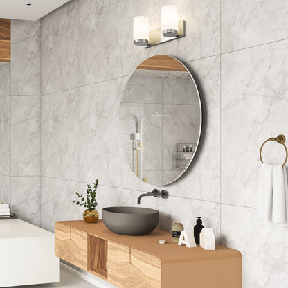 Burk Bath Vanity Light in bathroom.