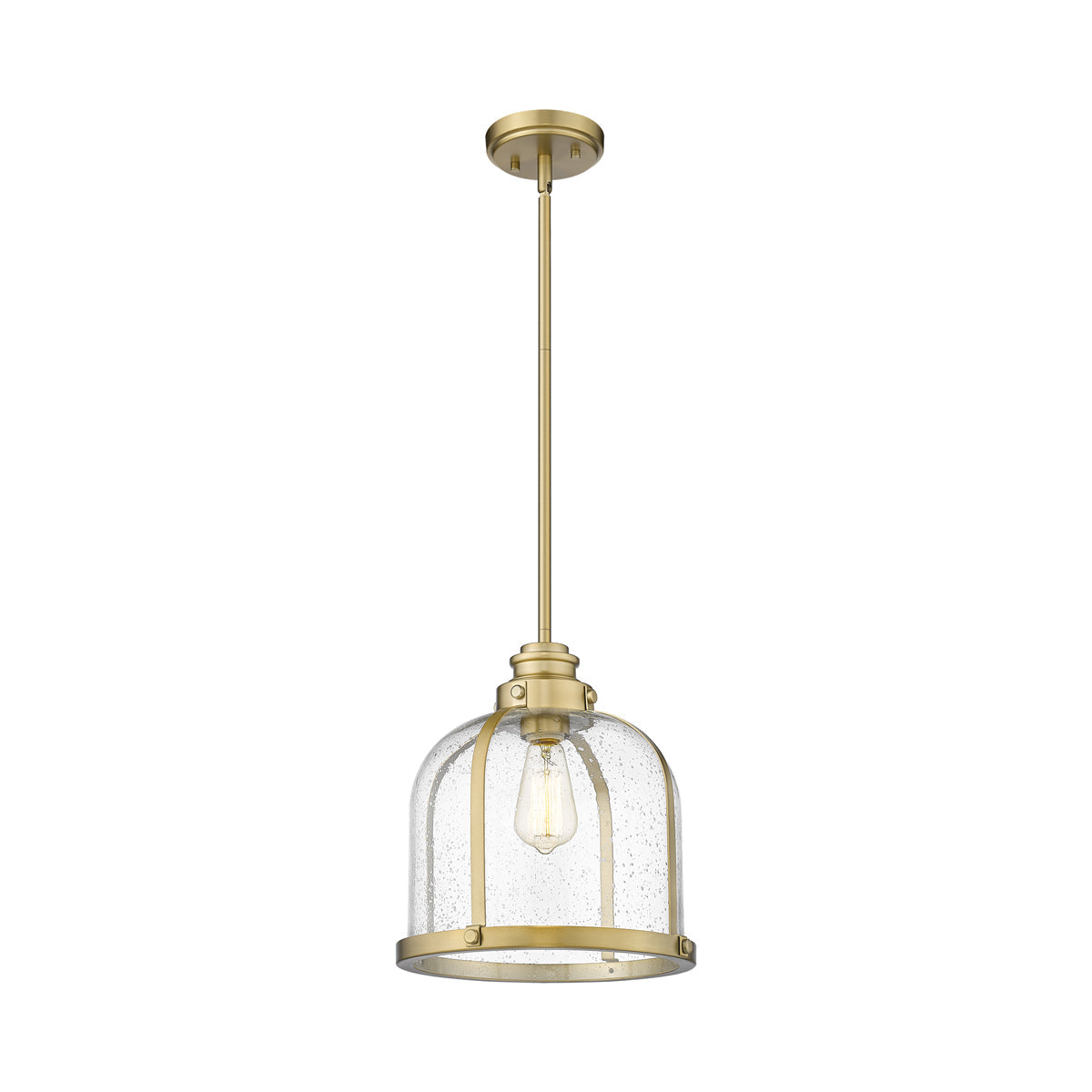 Burren Pendant Light in Heritage Brass (12-Inch).