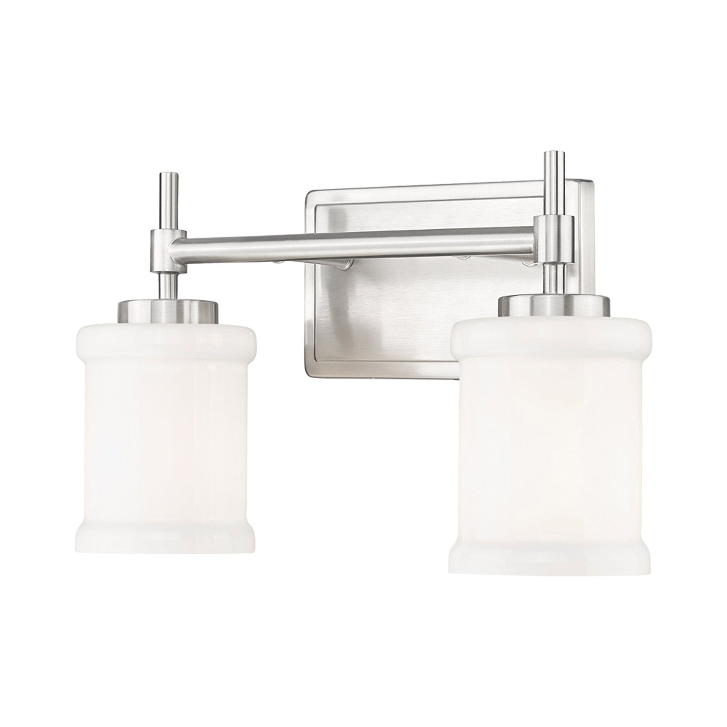 Cadoc Bath Vanity Light in Brushed Nickel (2-Light).