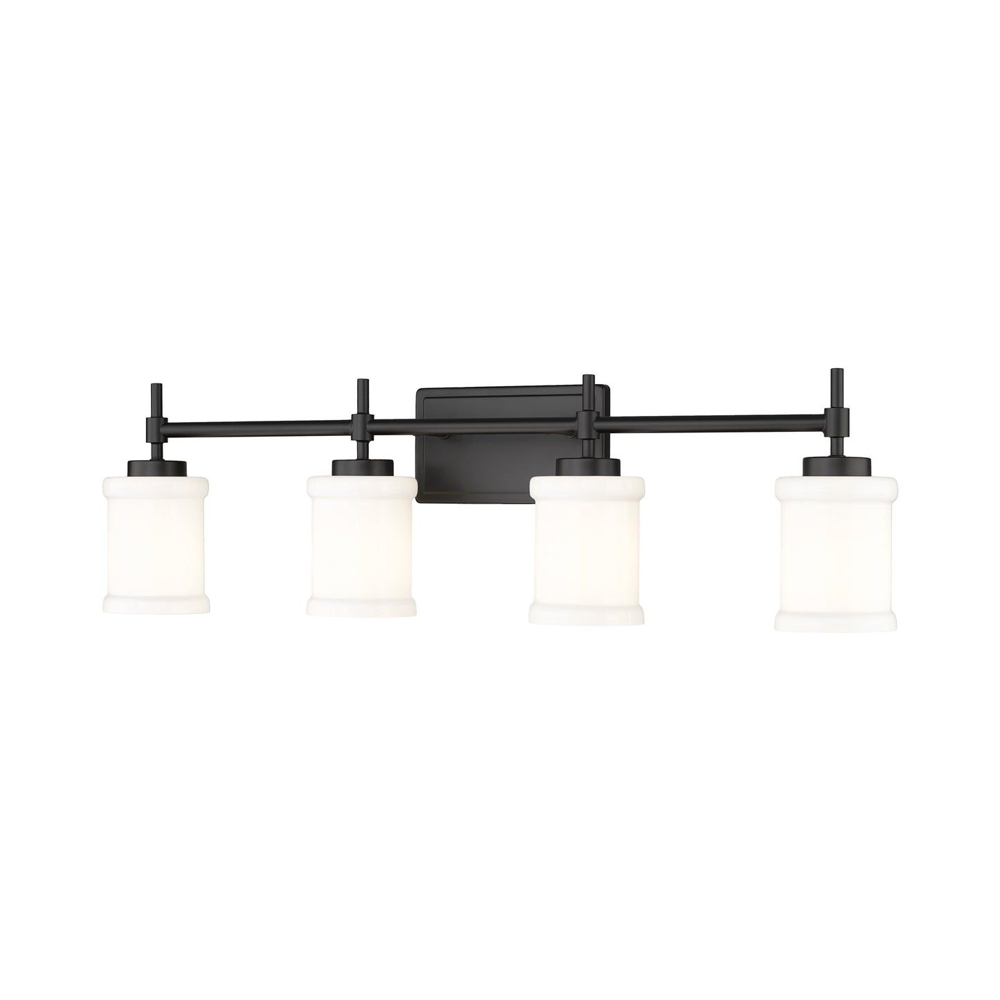Cadoc Bath Vanity Light in Matte Black (4-Light).