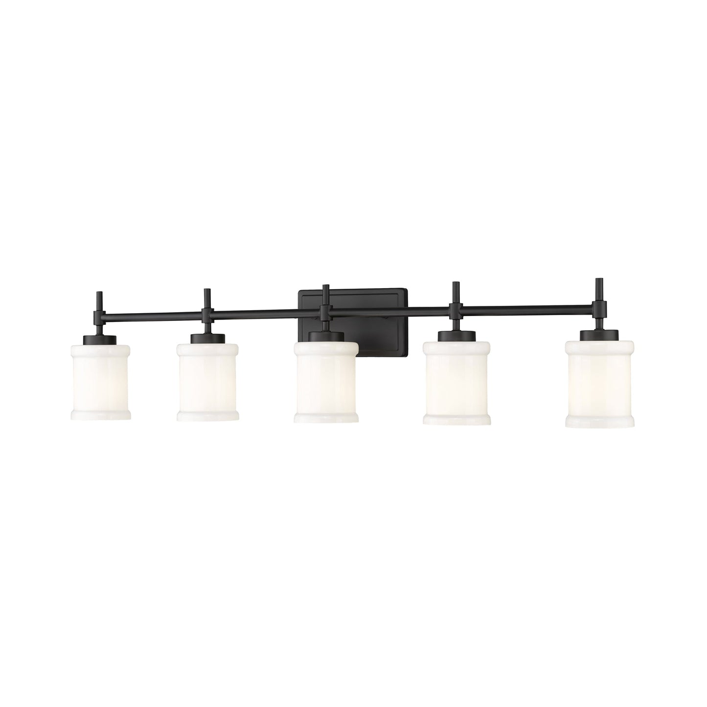 Cadoc Bath Vanity Light in Matte Black (5-Light).