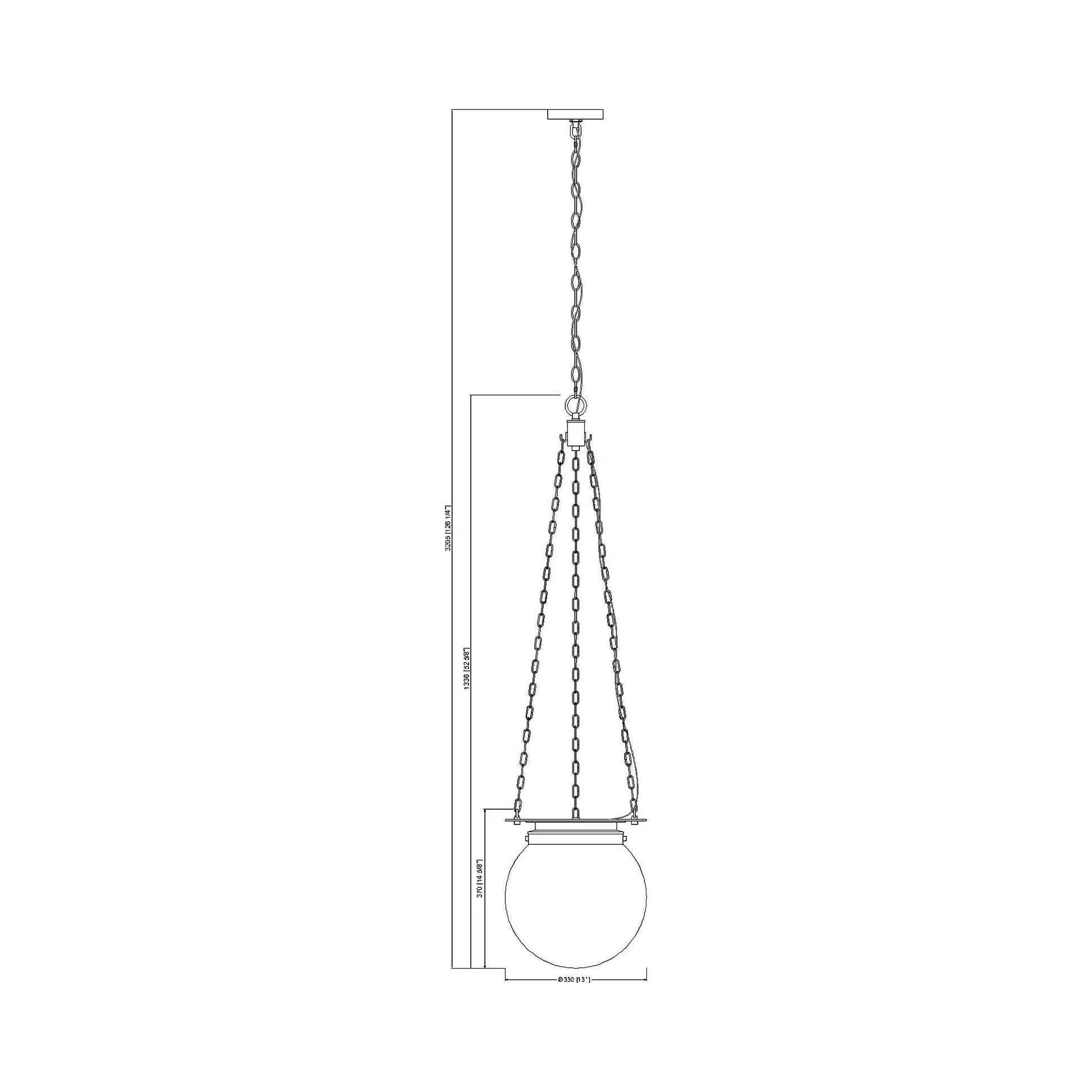 Calhoun Pendant Light - line drawing.