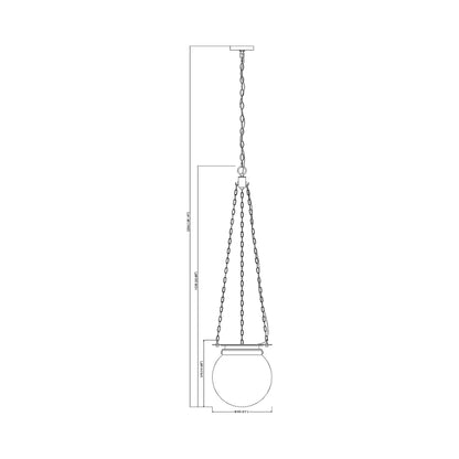 Calhoun Pendant Light - line drawing.