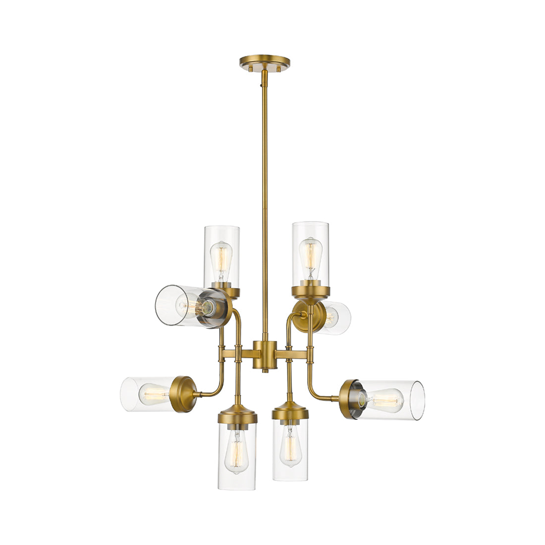 Calliope Chandelier in Foundry Brass (8-Light).