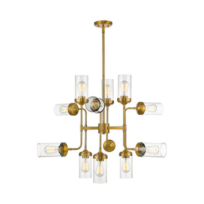 Calliope Chandelier in Foundry Brass (12-Light).